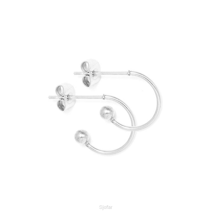 Oorbellen zilber 13mm