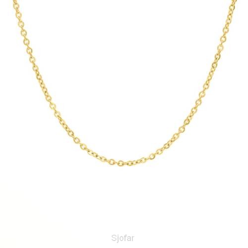 Ketting goud, bolletjes, 38-42cm