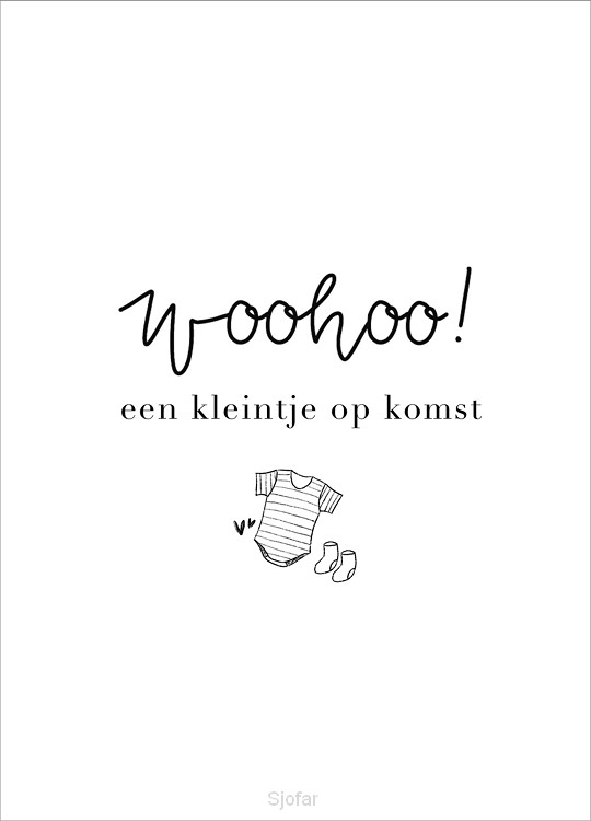 Kaart  Een kleintje op komst