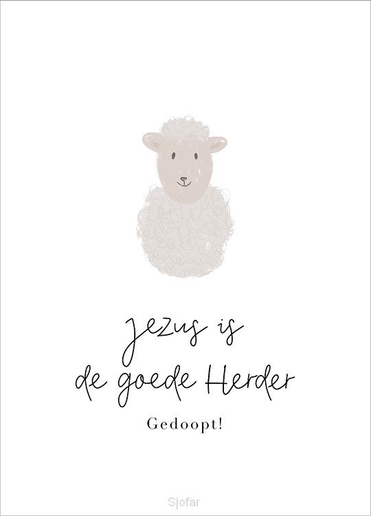 Kaart Goede herder - gedoopt