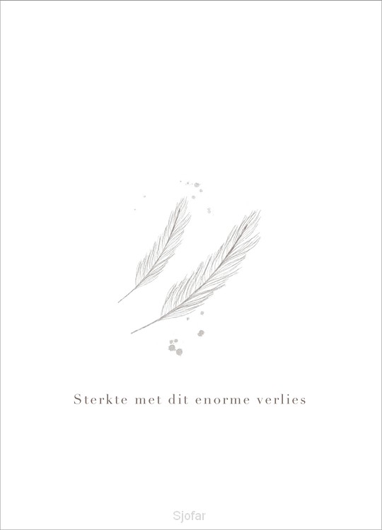 Kaart Verlies -  veertjes