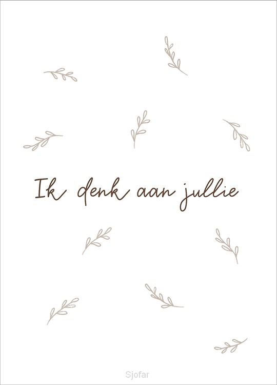 Kaart Ik denk aan jullie