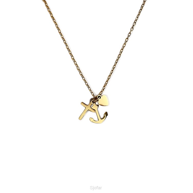 Ketting bedeltjes geloof hoop liefde