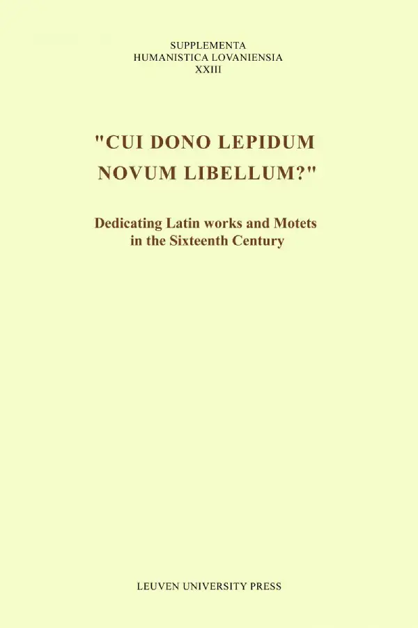 Cui dono lepidum novum libellum?