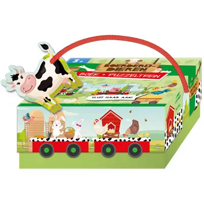 Boederijdierenboek + puzzeltrein