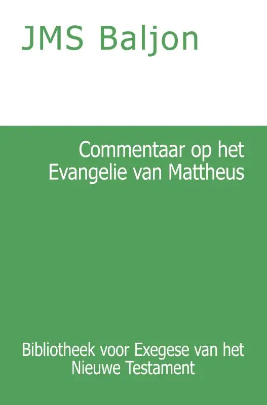 Commentaar op het Evangelie van Mattheus