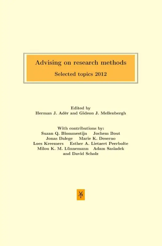 Advising on research methods