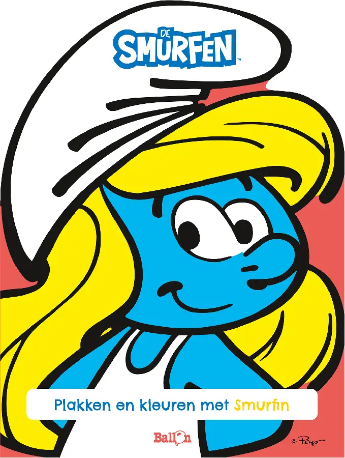 Plakken en kleuren met smurfin